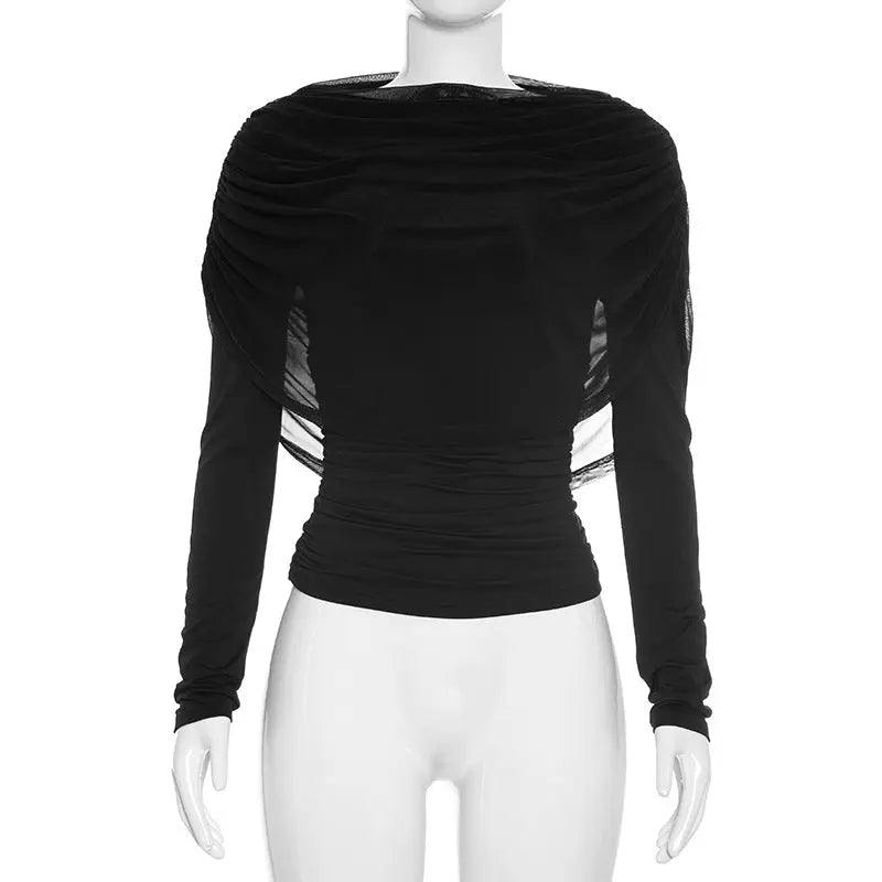 Scarfed Collar with chic Sleeveless Slim Fit Top Shopify