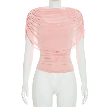 Scarfed Collar with chic Sleeveless Slim Fit Top Shopify
