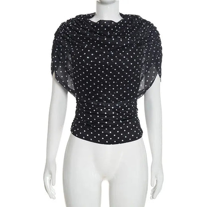 Scarfed Collar with chic Sleeveless Slim Fit Top Shopify