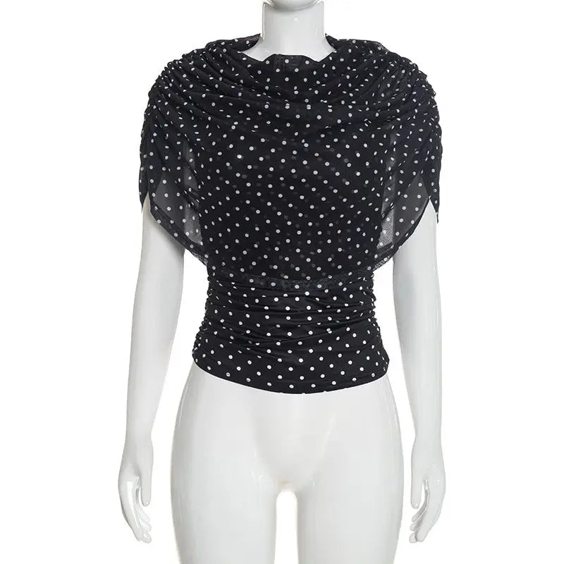 Scarfed Collar with chic Sleeveless Slim Fit Top Shopify