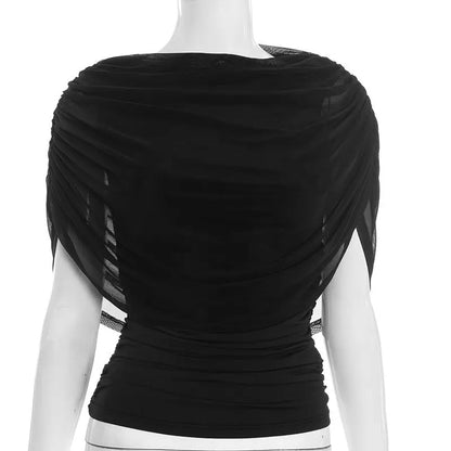 Scarfed Collar with chic Sleeveless Slim Fit Top Shopify